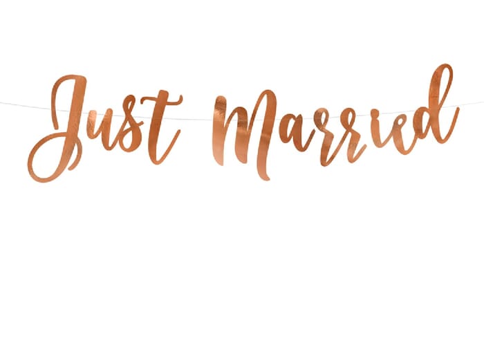 Girlande "Just Married", 20x77cm, Partybanner