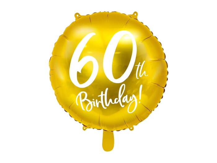 Foil balloon for birthday, 45cm, different numbers, gold