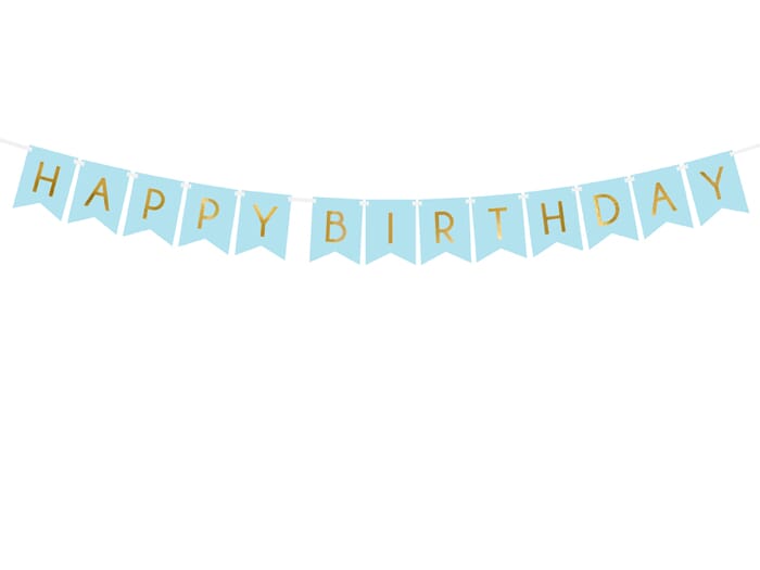 Banner Happy Birthday, 15x175cm, verschiedene Farben