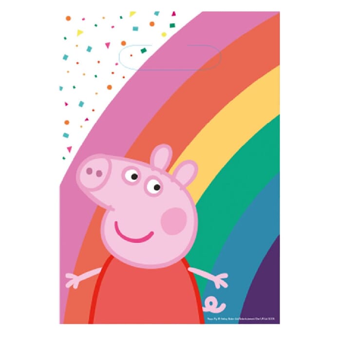 8 Partytüten Peppa Pig Papier 23,4 x 16,2 cm