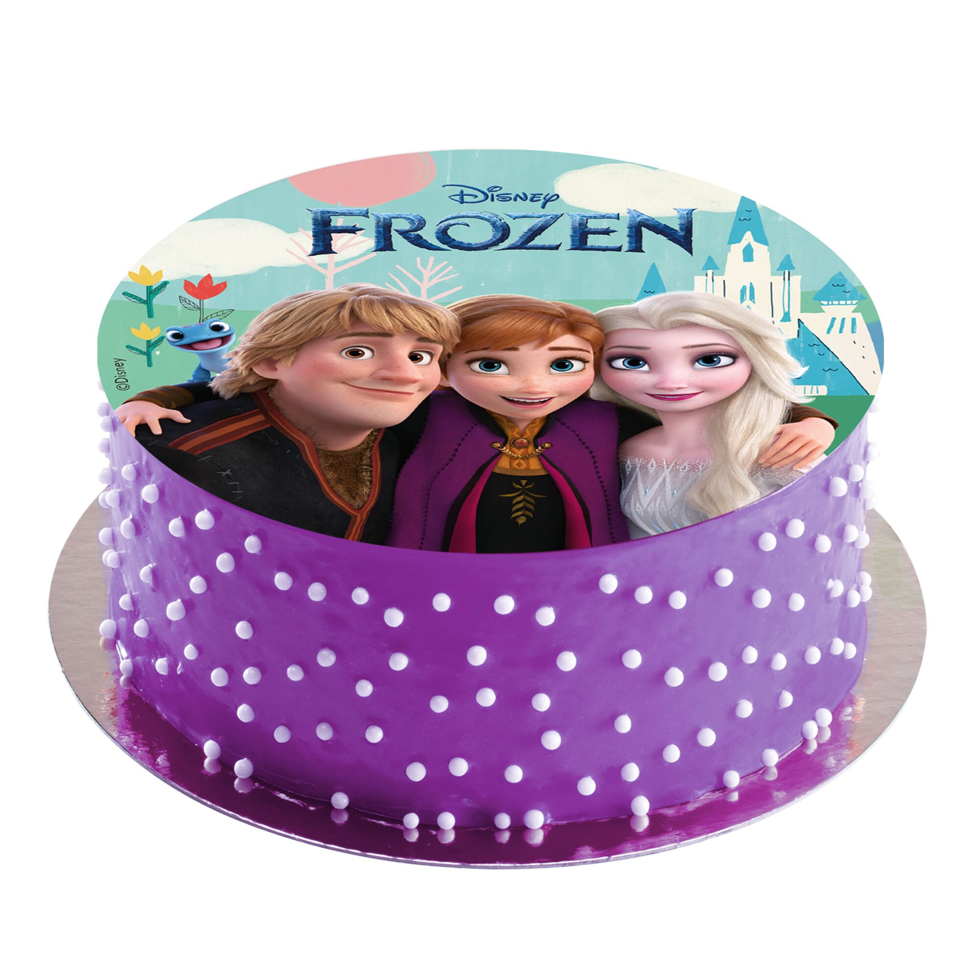 Frozen 2 Elsa, Anna, and Olaf Edible Image Cake Topper Decoration 