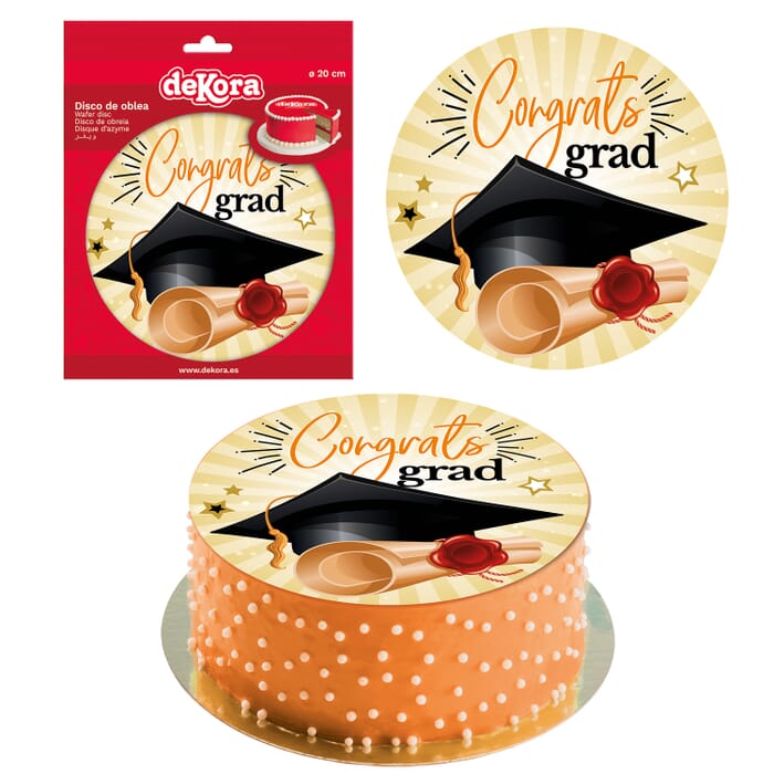 Plaques de gâteaux comestibles Graduation Cérémonie de remise des diplômes Chapeau Cake Topper Décoration pour gâteau