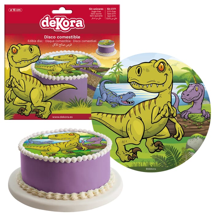 Gâteau comestible Dinosaure Cake Topper Décoration pour gâteau 16 ou 20cm