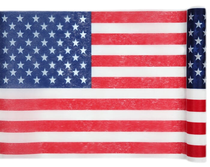 Tischläufer USA-Flagge, 5m, Tischdeko, Geburtstag