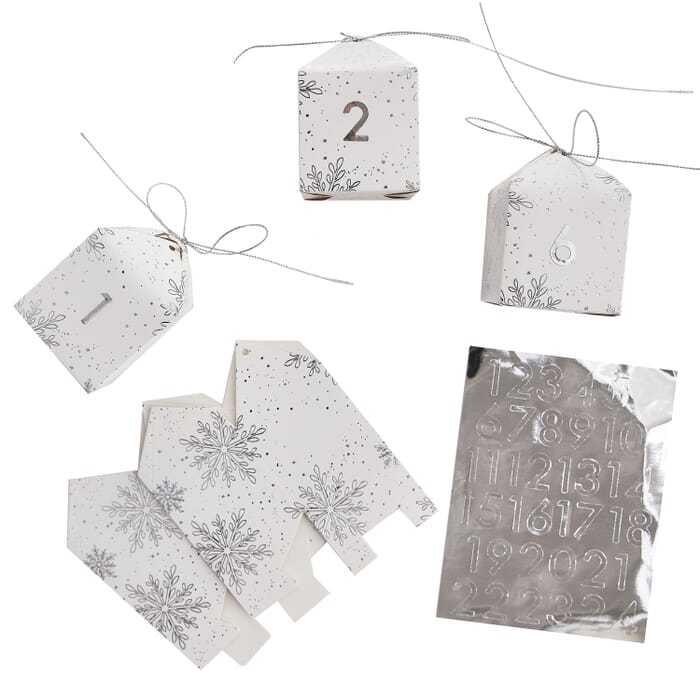 DIY Adventskalender Snowflake mit schönen Boxen zum Selberbasteln