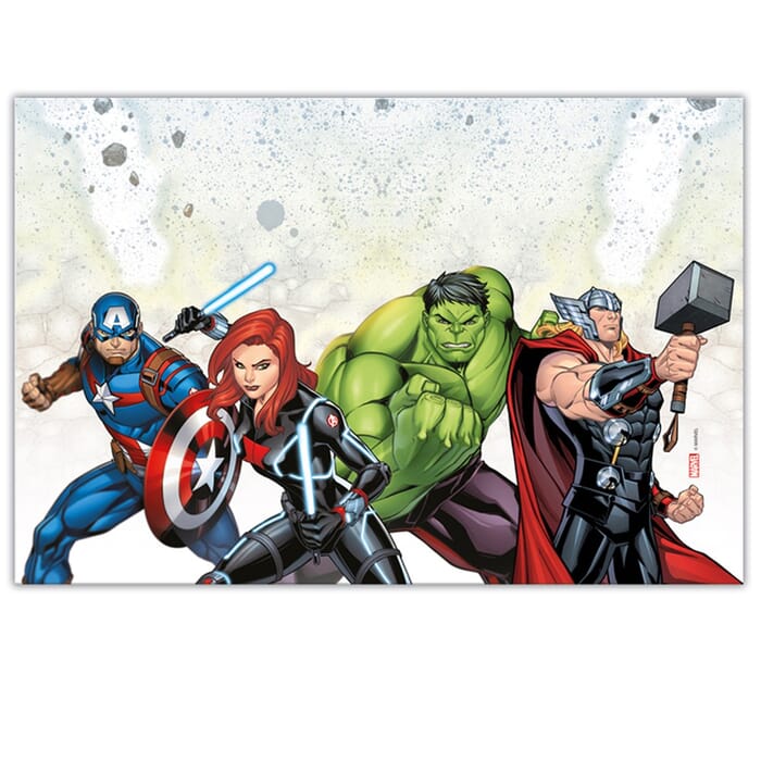 Tischdecke Marvel Avengers, 120x180cm, aus Kunststoff, Raumdeko, Kindergeburtstag 