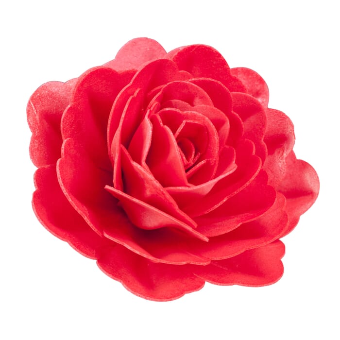 Essbare XL Rose für die Torte aus Oblate, 12,5cm, rot, 1 Stück,  Tortendeko Blumen Deko Blüten