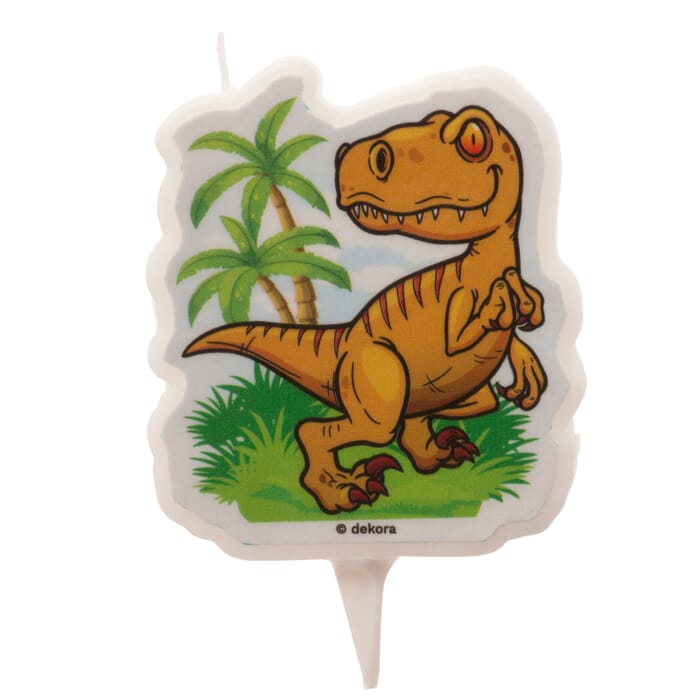 Bougie d'anniversaire Dinosaure 7cm comme décoration de gâteau pour l'anniversaire d'un enfant