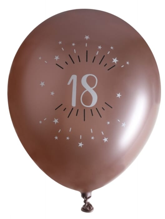 Balloons with year for birthday, 30cm, 6pcs.