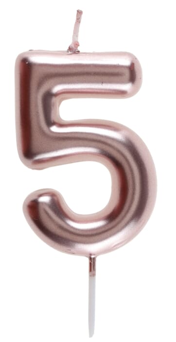 Birthday candle with single numbers for birthday cake 4x9cm