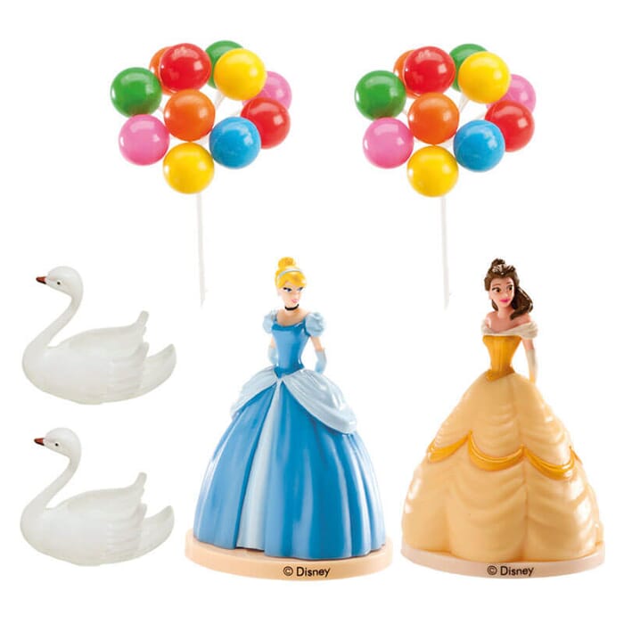 Tortendeko Set Disney Prinzessinen zum Geburtstag, 6-teilig, Cinderella