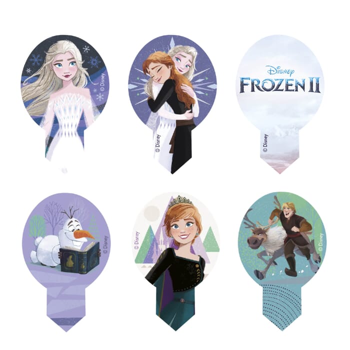 Essbare Einstecker Pins Disney Frozen als Muffindeko zum Geburtstag, 20 Stück