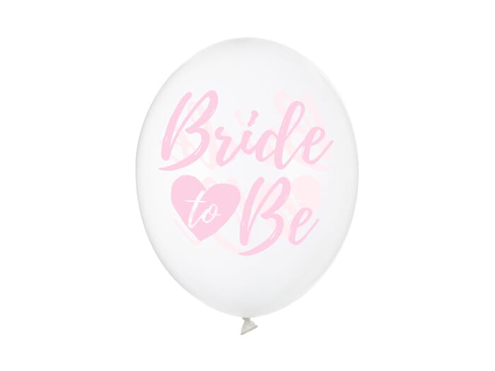 Ballons Bride to be, 30cm, 6 Stück zum Junggesellenabschied