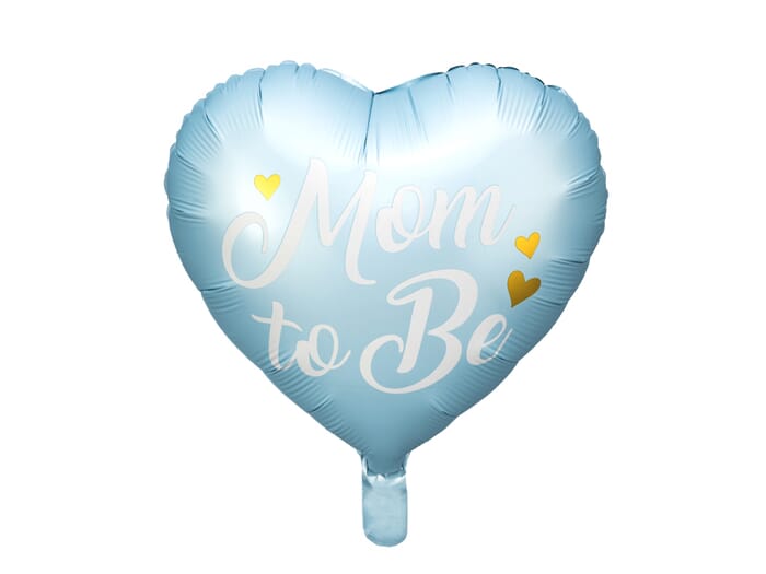 Folienballon Mom to be in Herzform, 35cm, perfekt für Helium geeignet, Babyparty