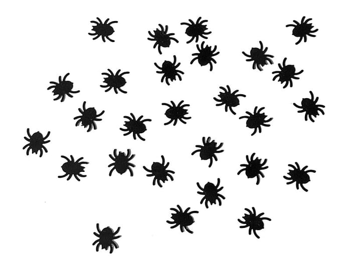 Konfetti Kleine Spinnen, 15g Packung, 1.2x1.2cm, Tischdeko Halloween